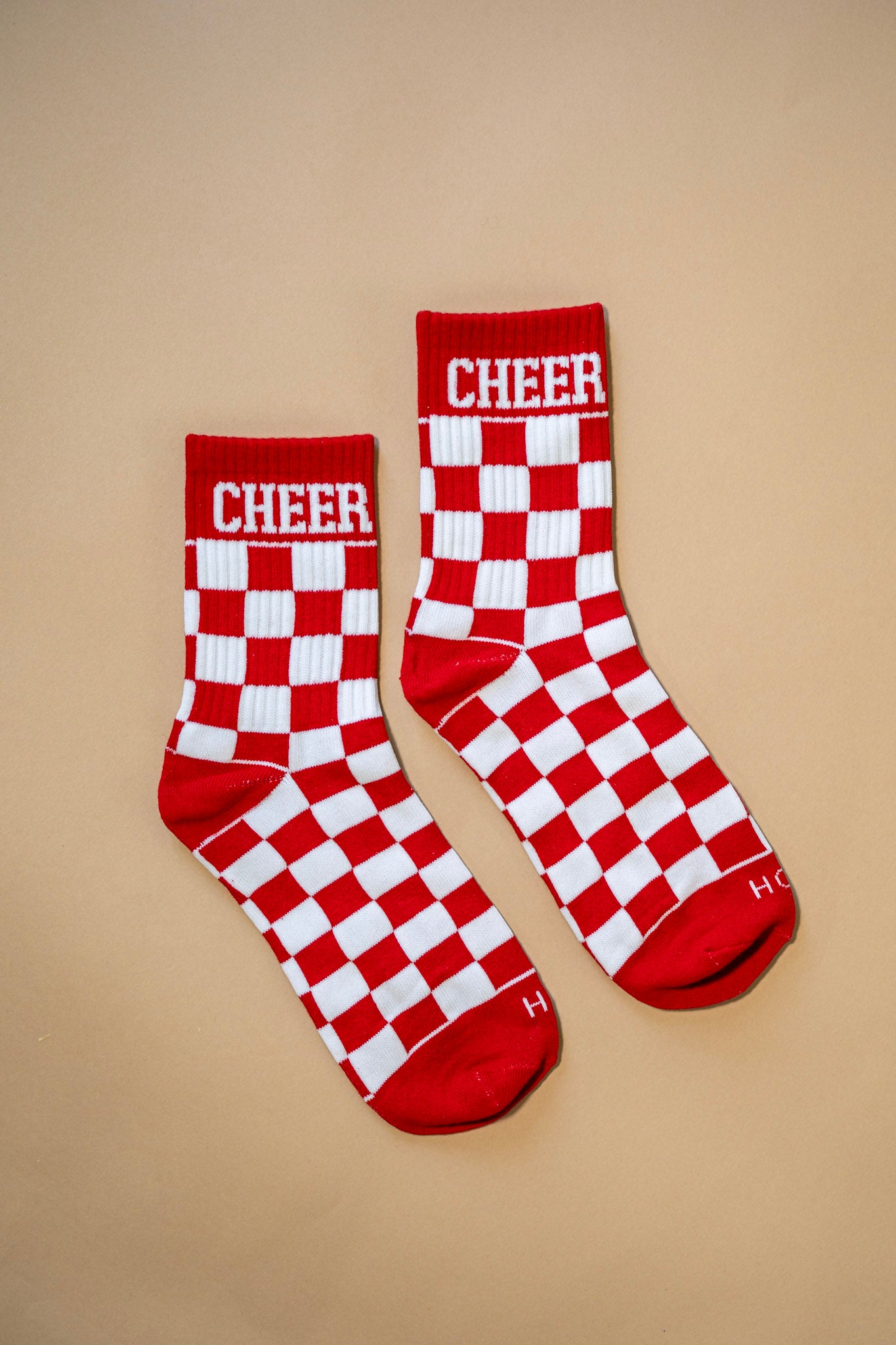 Red Checkered Cheer Socks
