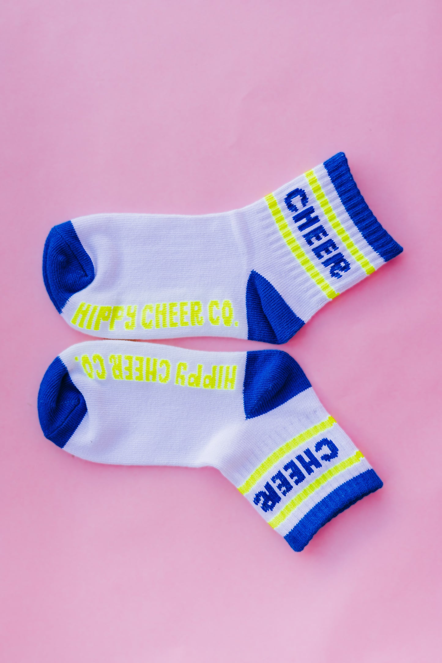 Blue + Neon Yellow Socks