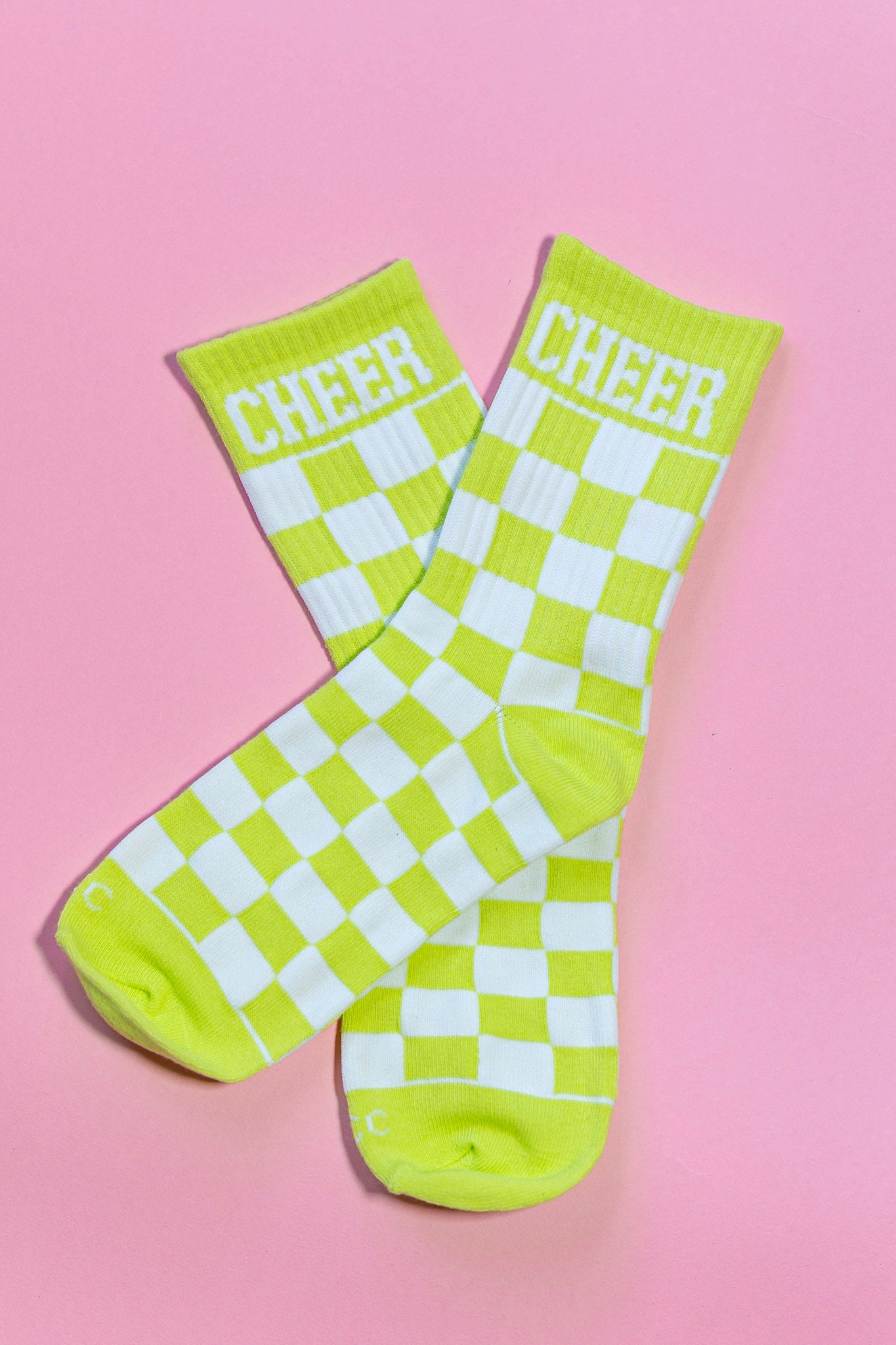 Neon Checkered Cheer Socks