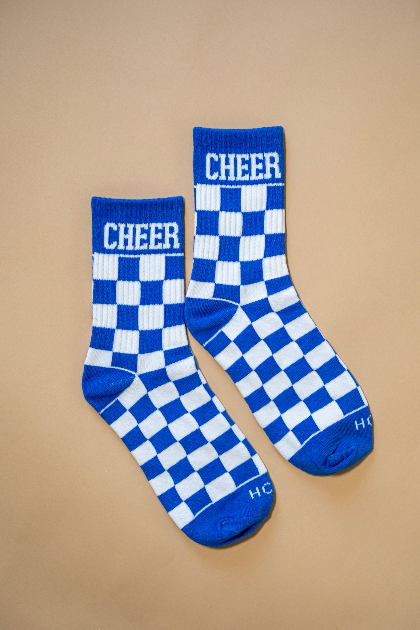 Royal Blue Checkered Cheer Socks