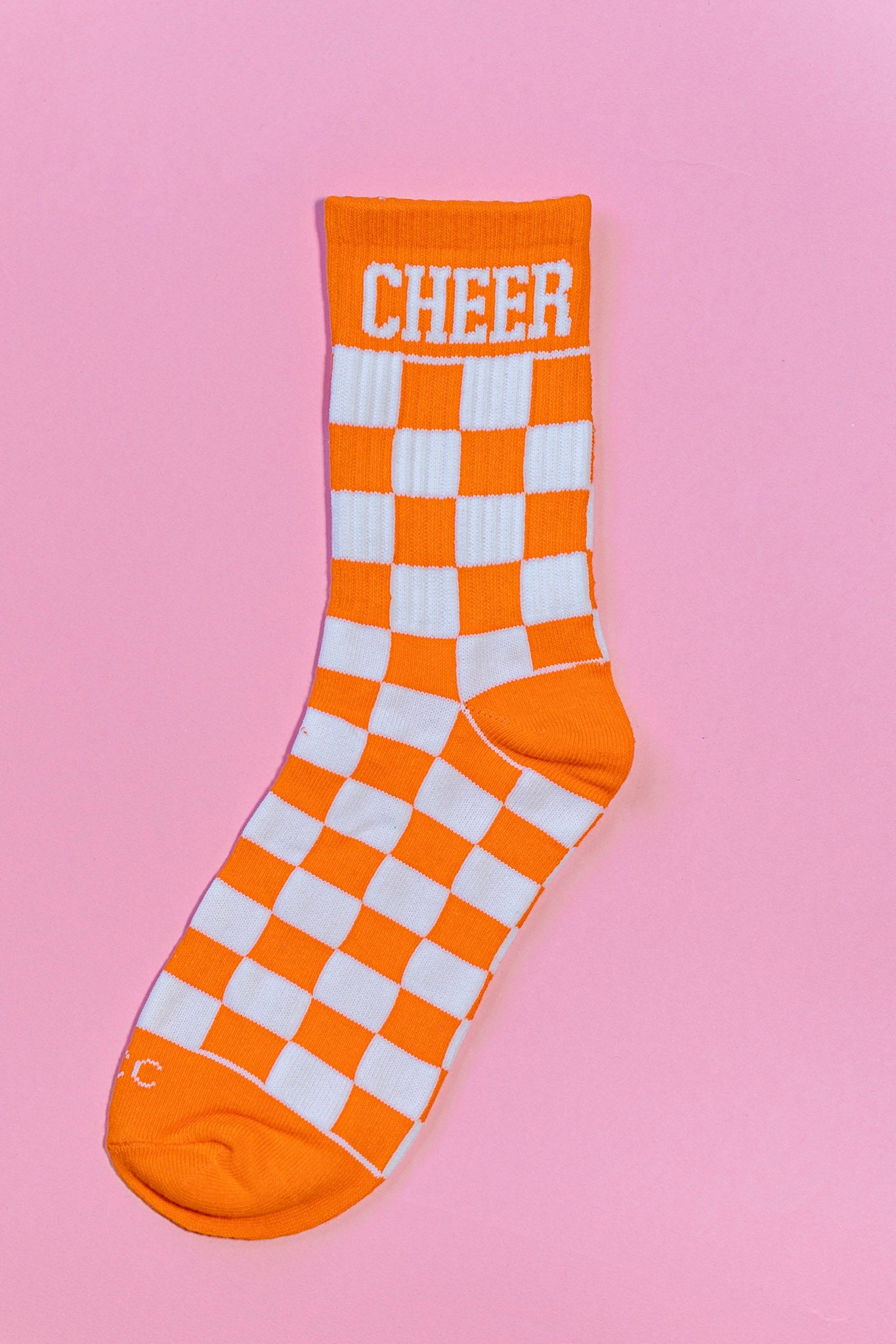 Orange Checkered Cheer Socks