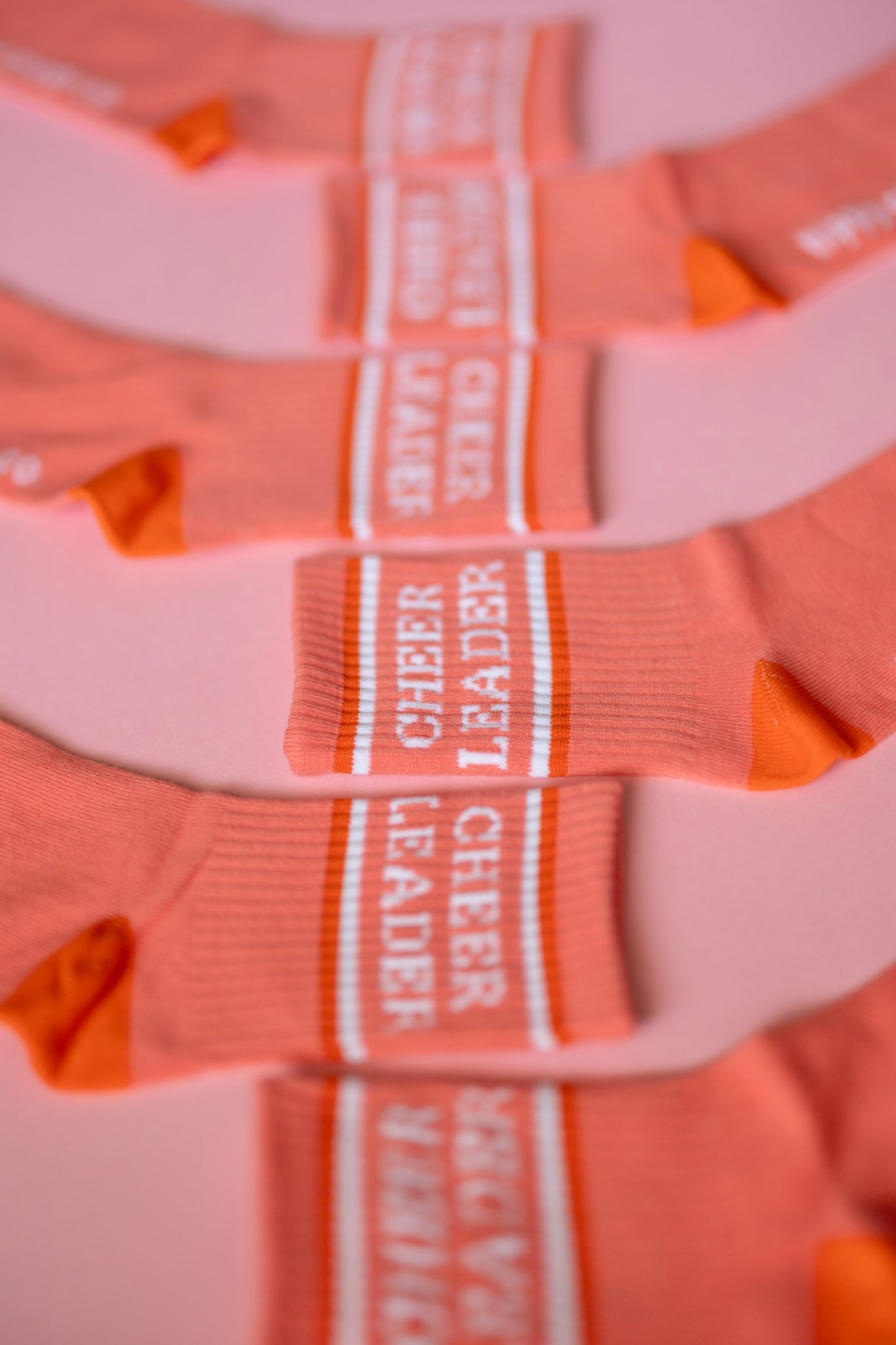 Coral + Orange Cheerleader Socks