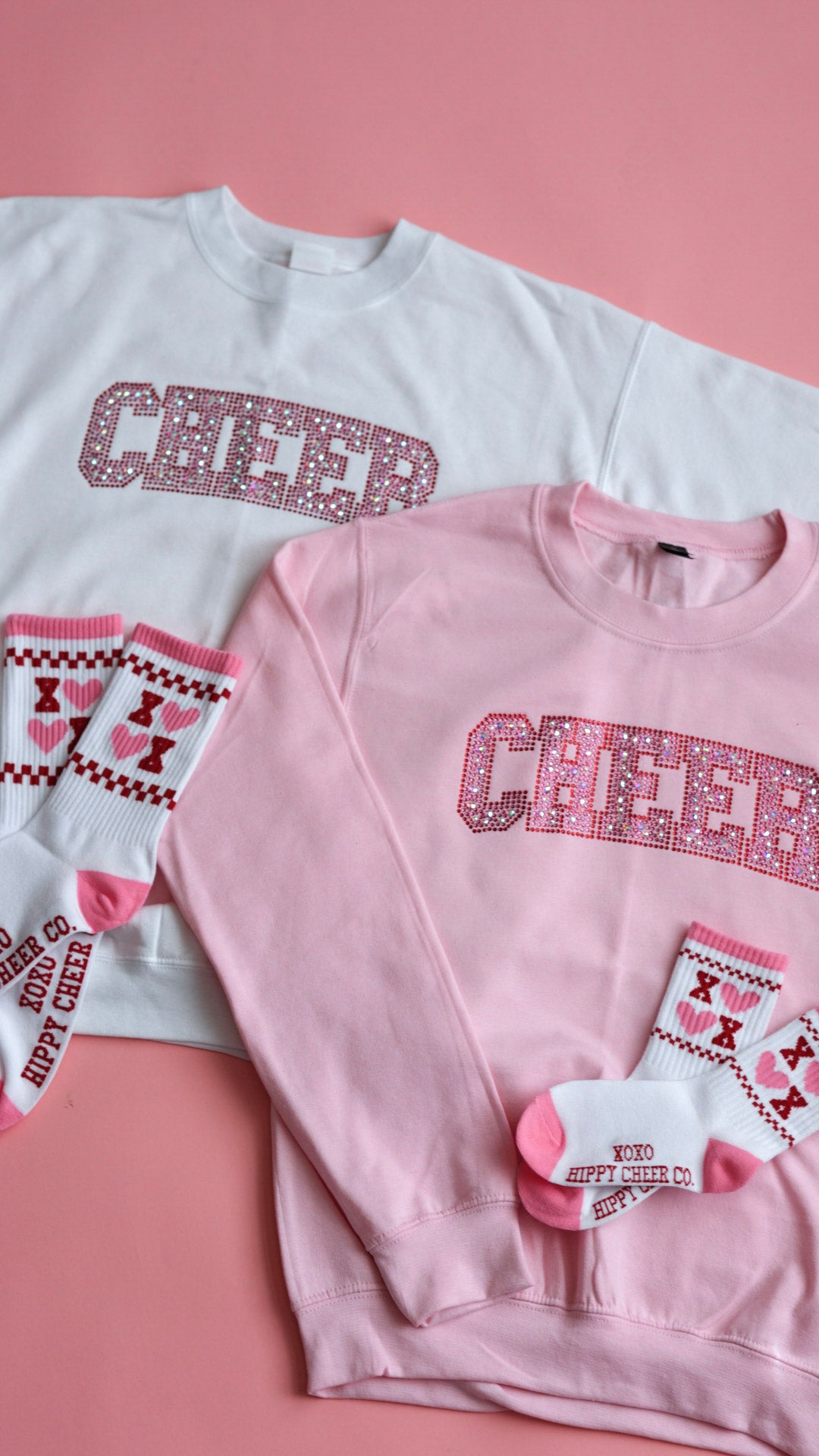 Cheer Heart Rhinestone Crewneck