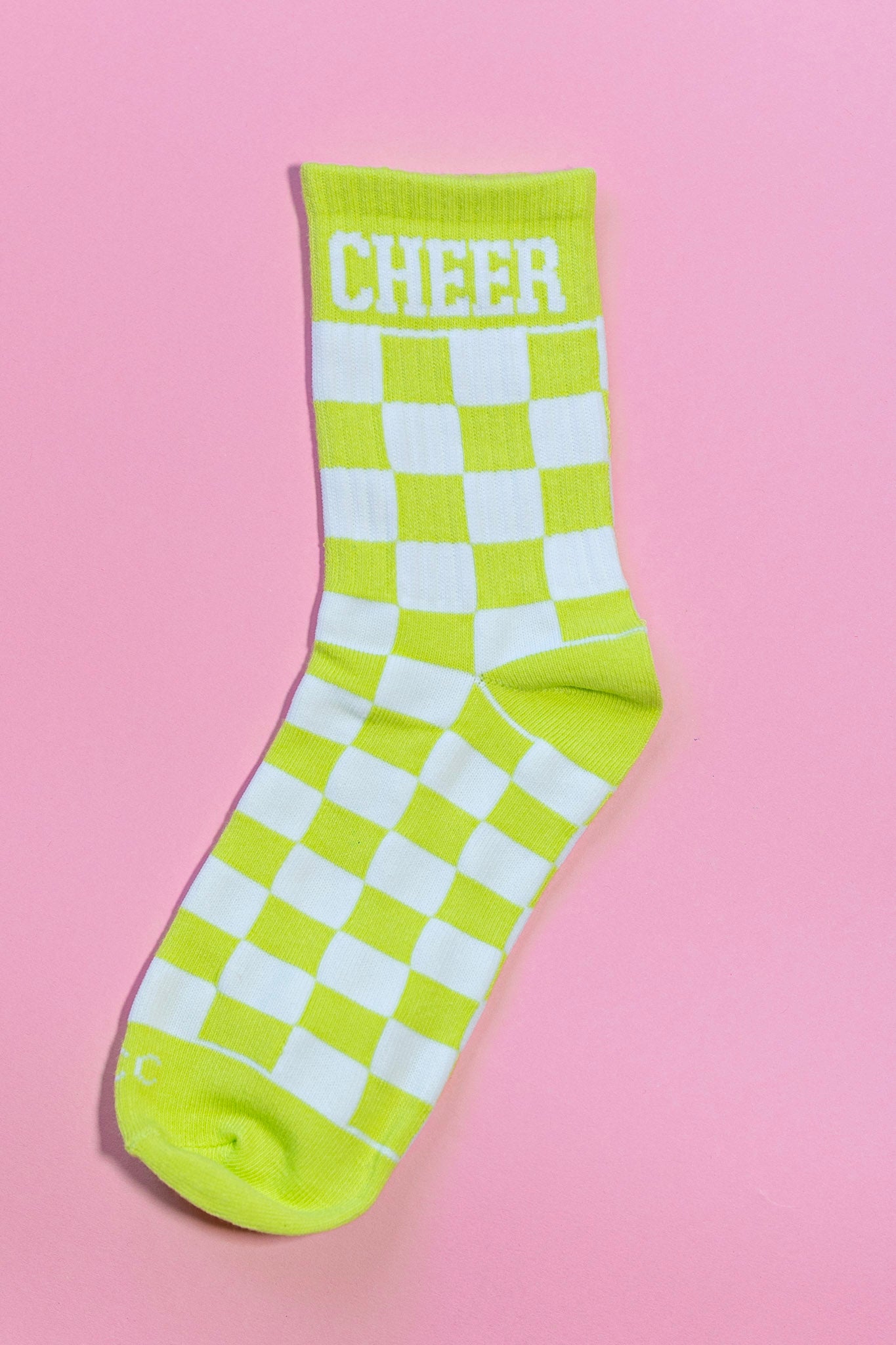 Neon Checkered Cheer Socks