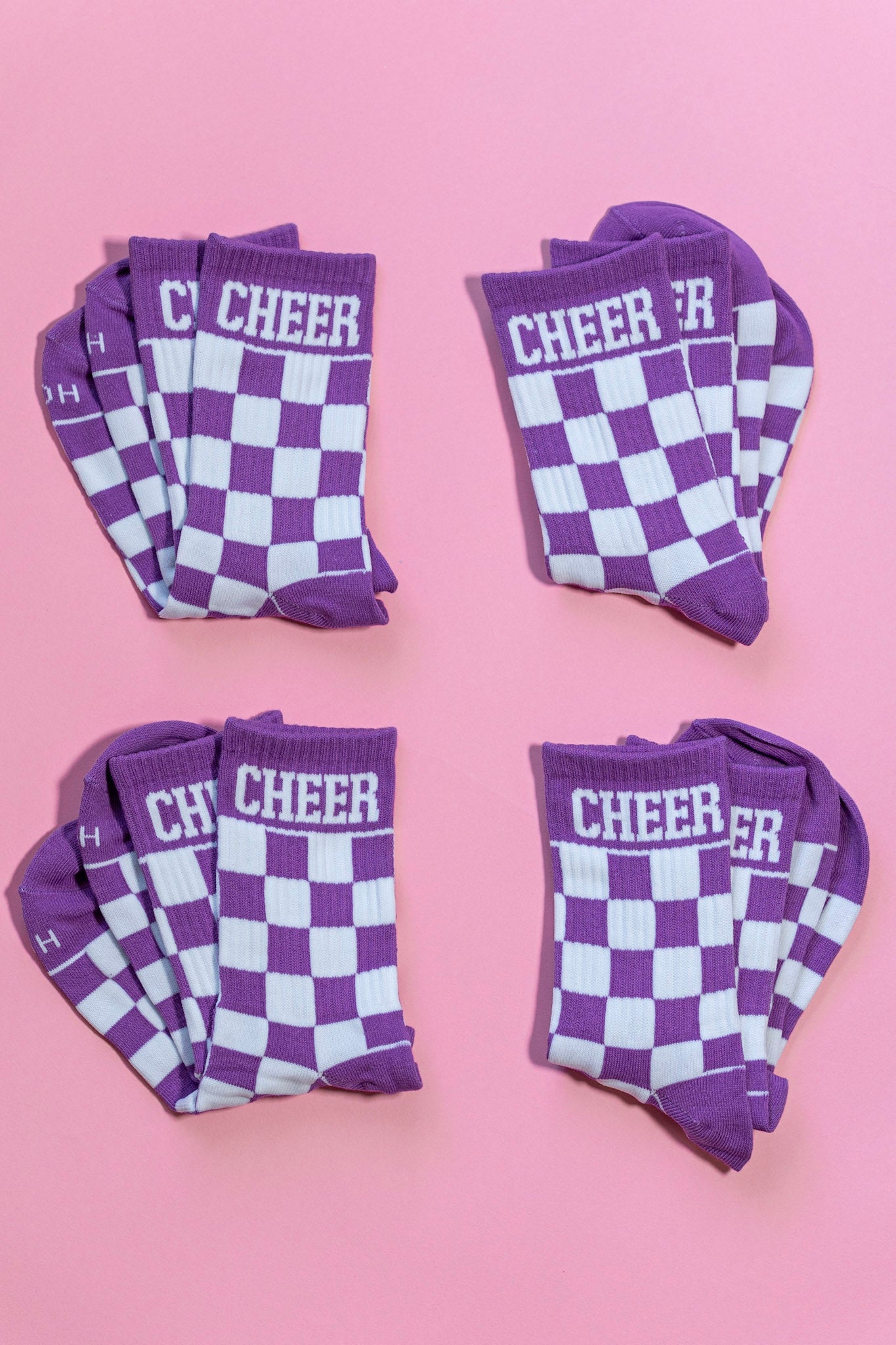 Bright Purple Checkered Socks