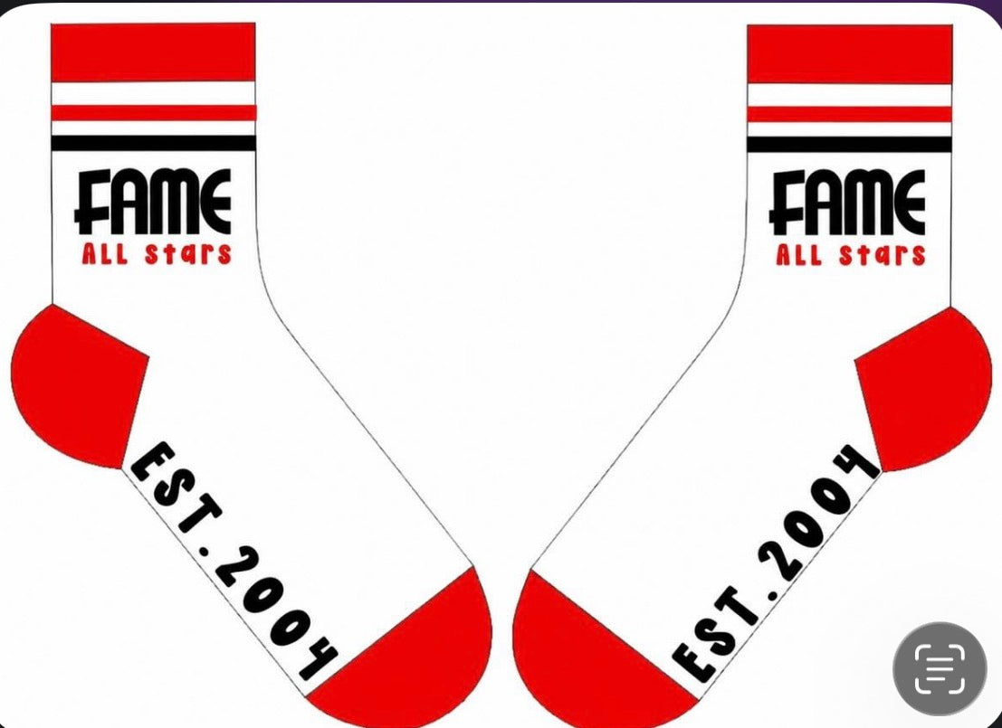 Fame Quarter Length Socks (#49 BLACK rhinestone $20) (#34 WHITE $13)
