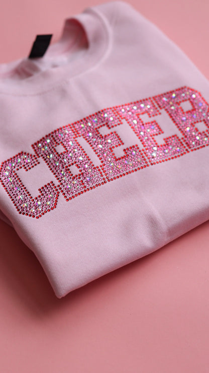 Cheer Heart Rhinestone Crewneck