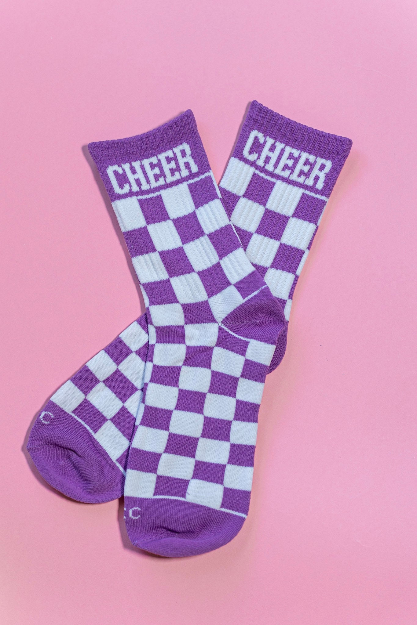 Bright Purple Checkered Socks