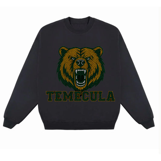 Black Rhinestone Crewneck