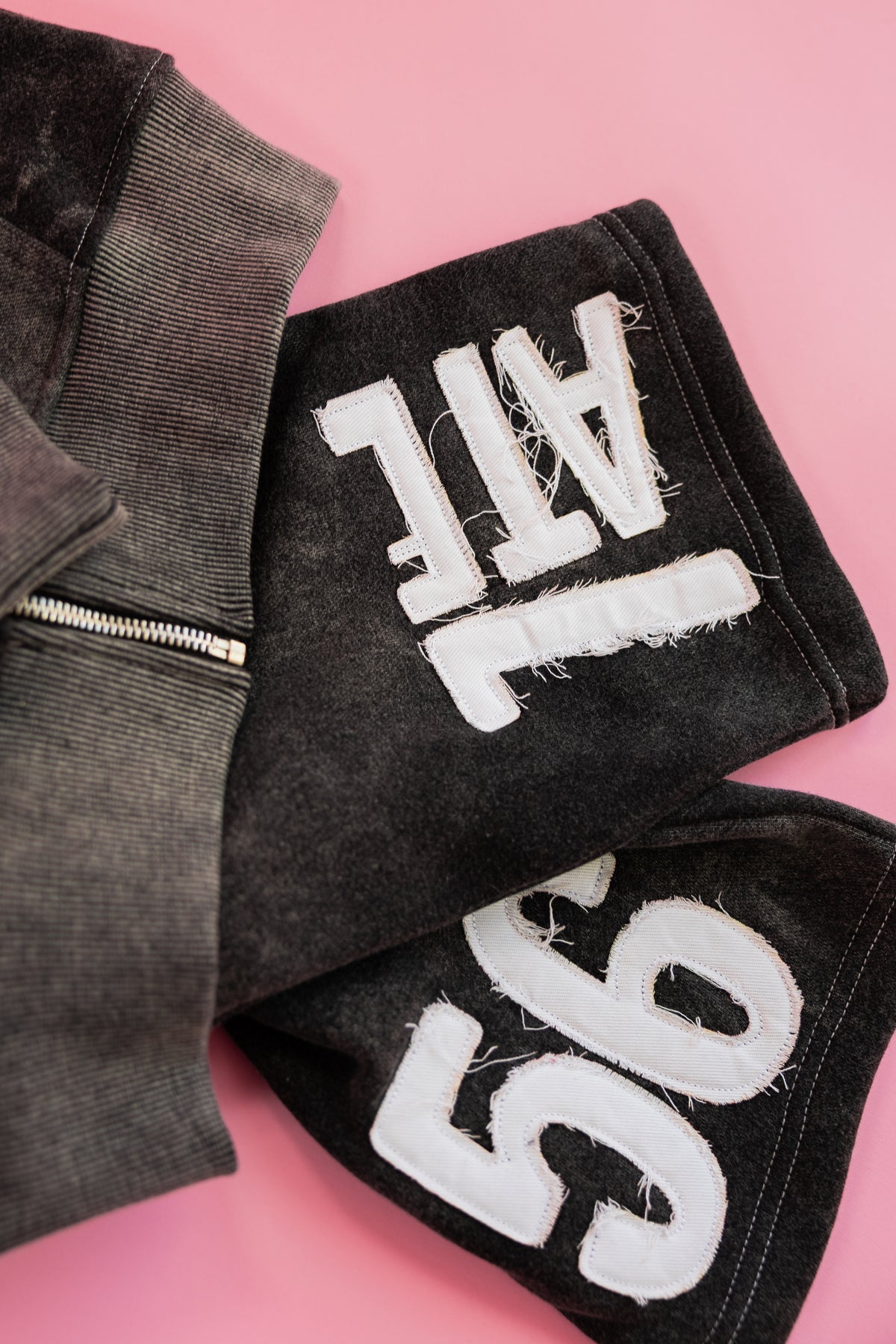567ATE Distressed Varsity Sweatsuit Set(PRE ORDER Closes 11/1 will ship by 12/7)