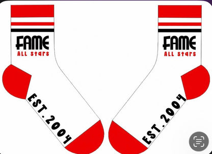Fame Quarter Length Socks (#49 BLACK rhinestone $20) (#34 WHITE $13)