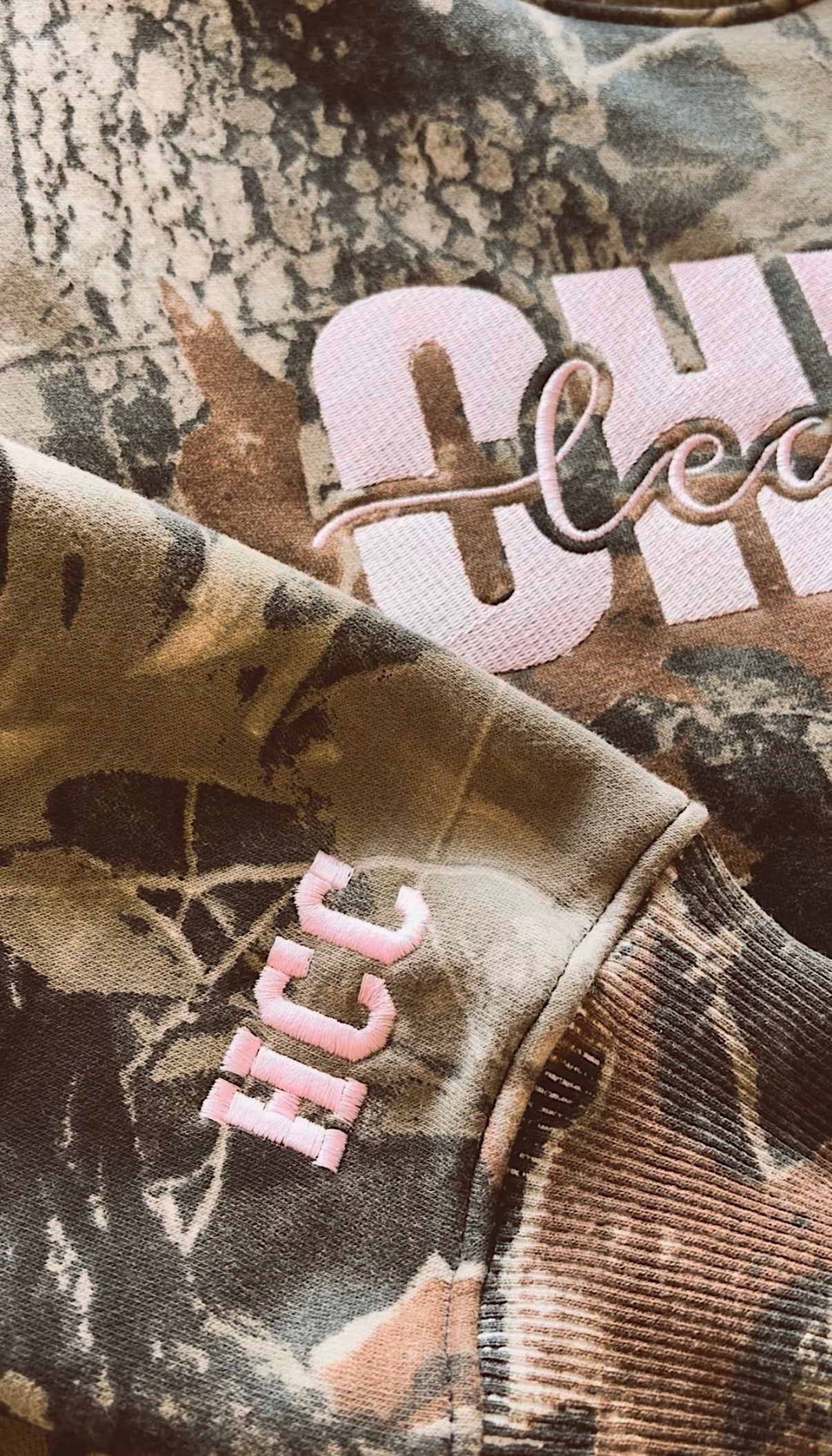PRE-ORDER CAMO EMBROIDERED CREWNECK