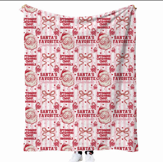 Santa’s Fav Cheerleader Blanket (PRE-ORDER NOV 9-13th SHIPMENT DATE)