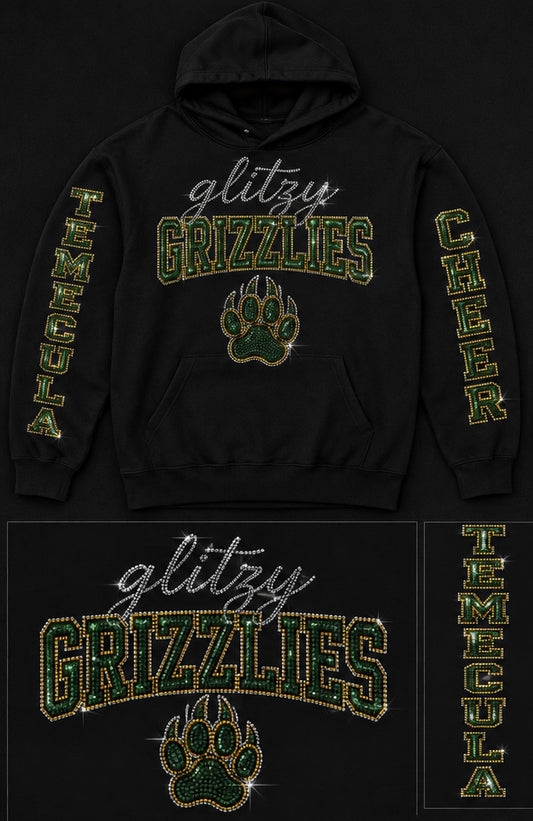 Glitzy Grizzlies Rhinestone Hoodie