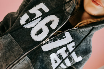 567ATE Distressed Varsity Sweatsuit Set(PRE ORDER Closes 11/1 will ship by 12/7)