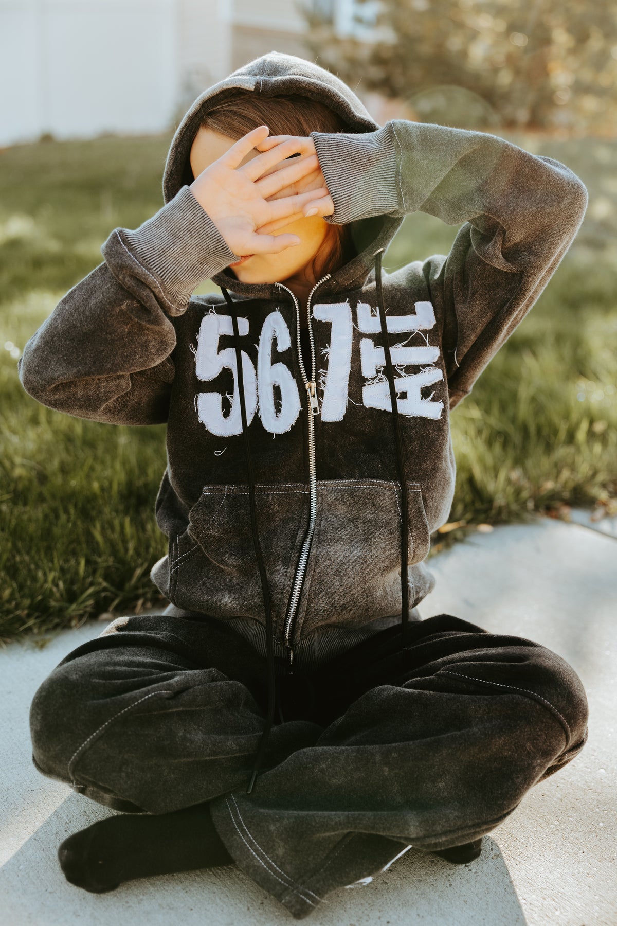 567ATE Distressed Varsity Sweatsuit Set(PRE ORDER Closes 11/1 will ship by 12/7)