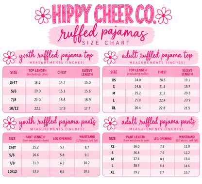 PRE-ORDER: Youth Santa's Favorite Cheerleader | Ruffle Bamboo Pajama Set (EXPECTED SHIP DATE 12/15)